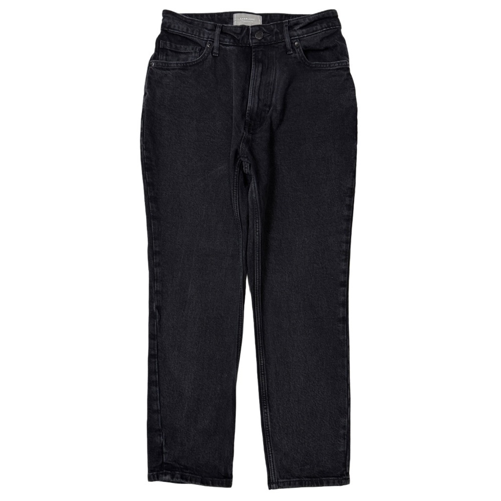 {Everlane} "The Curvy Cheeky Jean Crop" Black Stretch Straight Denim Jeans